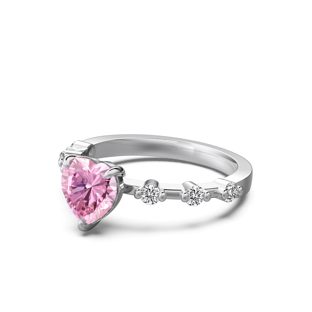 Nerissah Herzring mit Herz-Zirkonia - Geonea