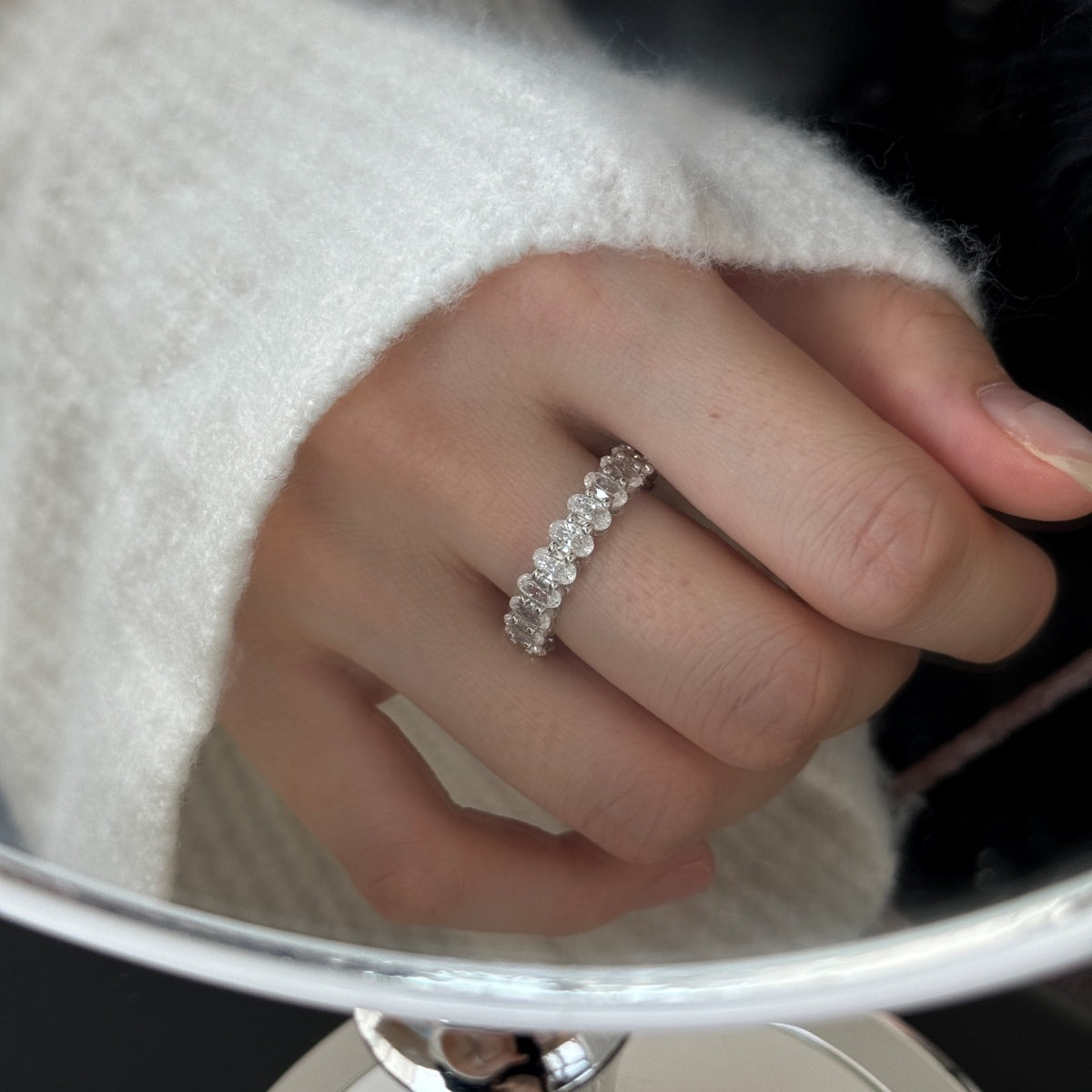 Zibiah Ring mit Baguette-Zirconia - Geonea