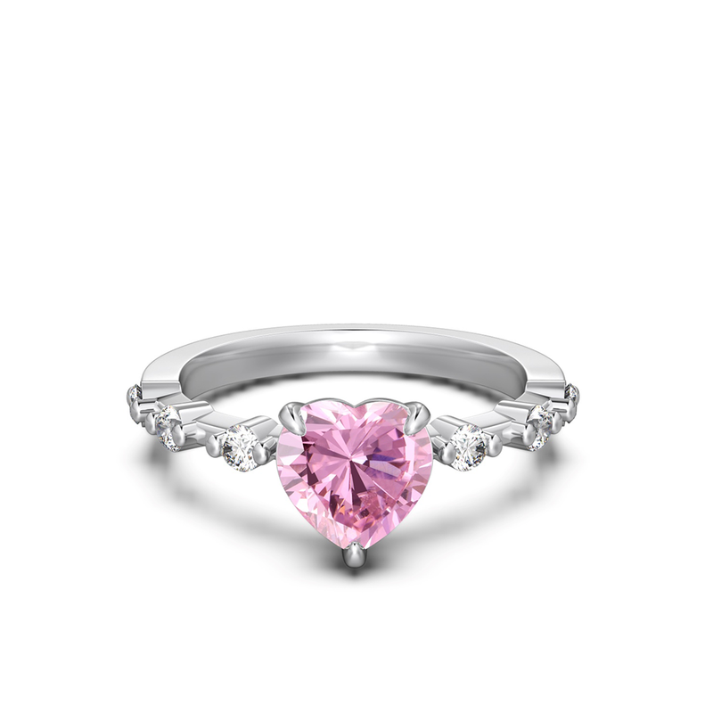 Nerissah Pink Heart-Shaped Ring