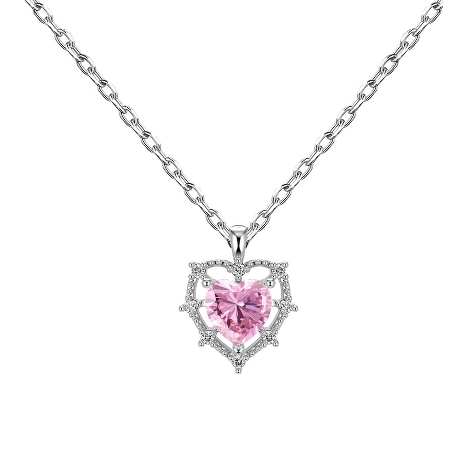 Bethel Pink Heart Pendant Necklace