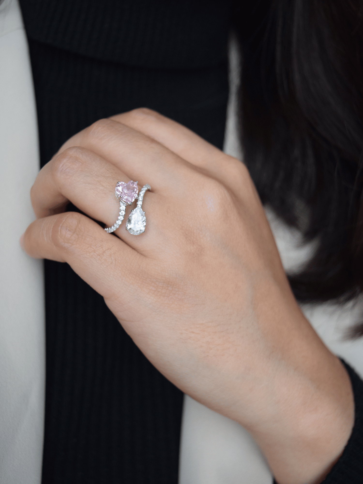 Hepzibah Herzring mit Zirkonia - Geonea