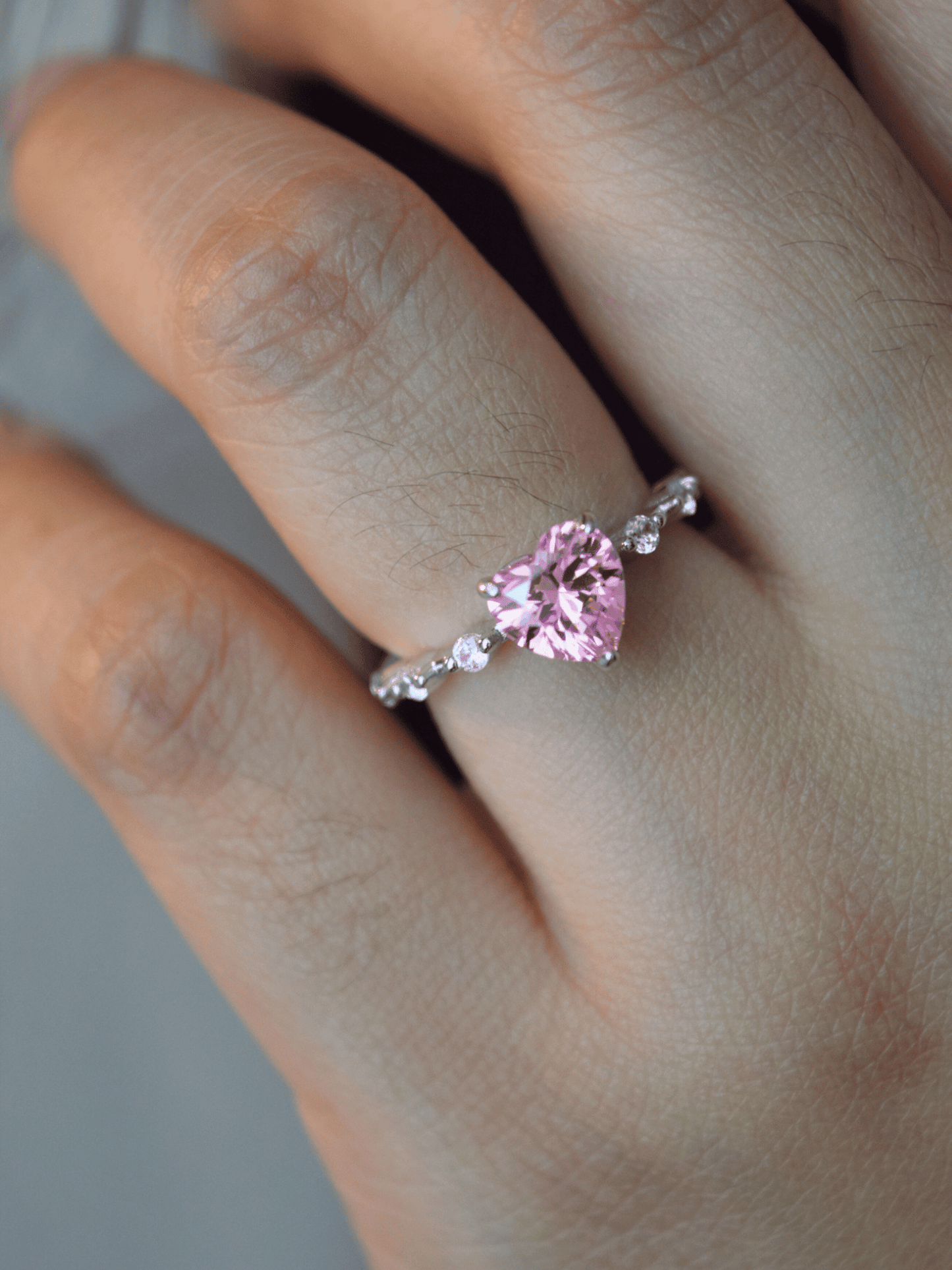 Nerissah Herzring mit Herz-Zirkonia - Geonea