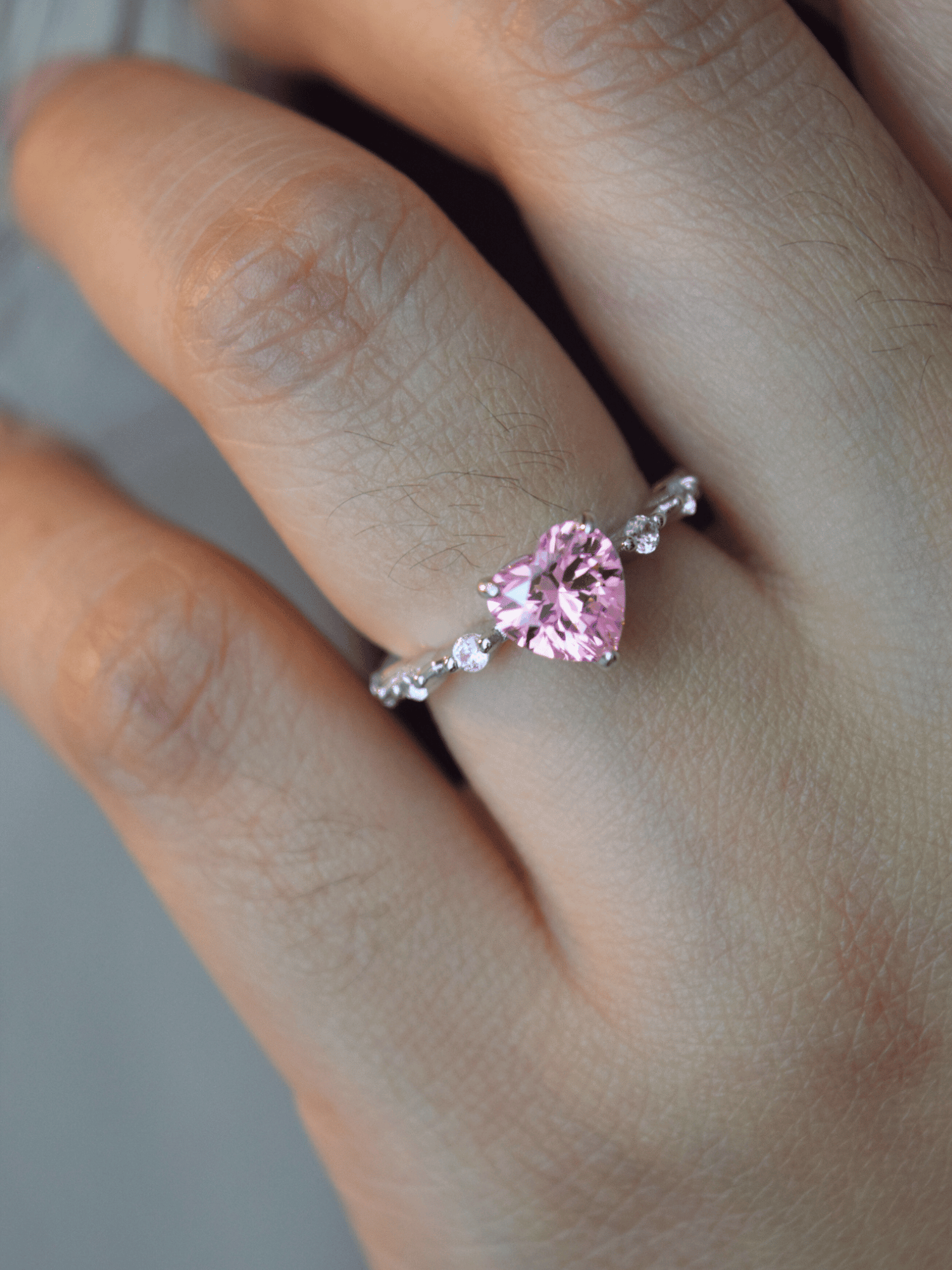 Nerissah Herzring mit Herz-Zirkonia - Geonea