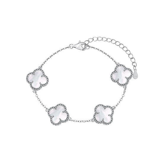 Kleeblatt Armband – Adira- Silber