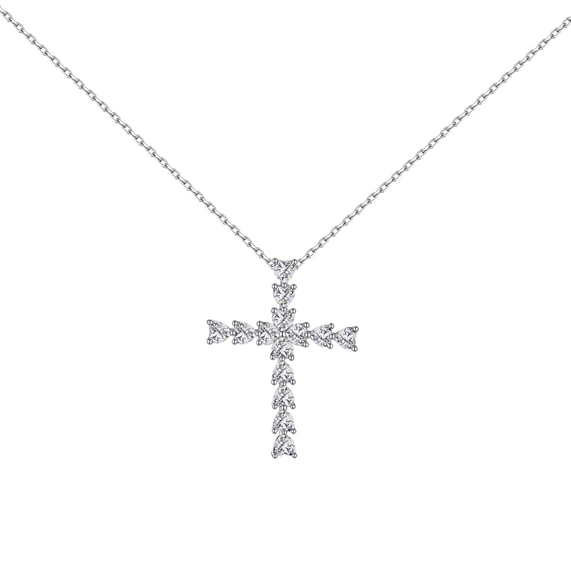Emunah Cross Heart Pendant Necklace