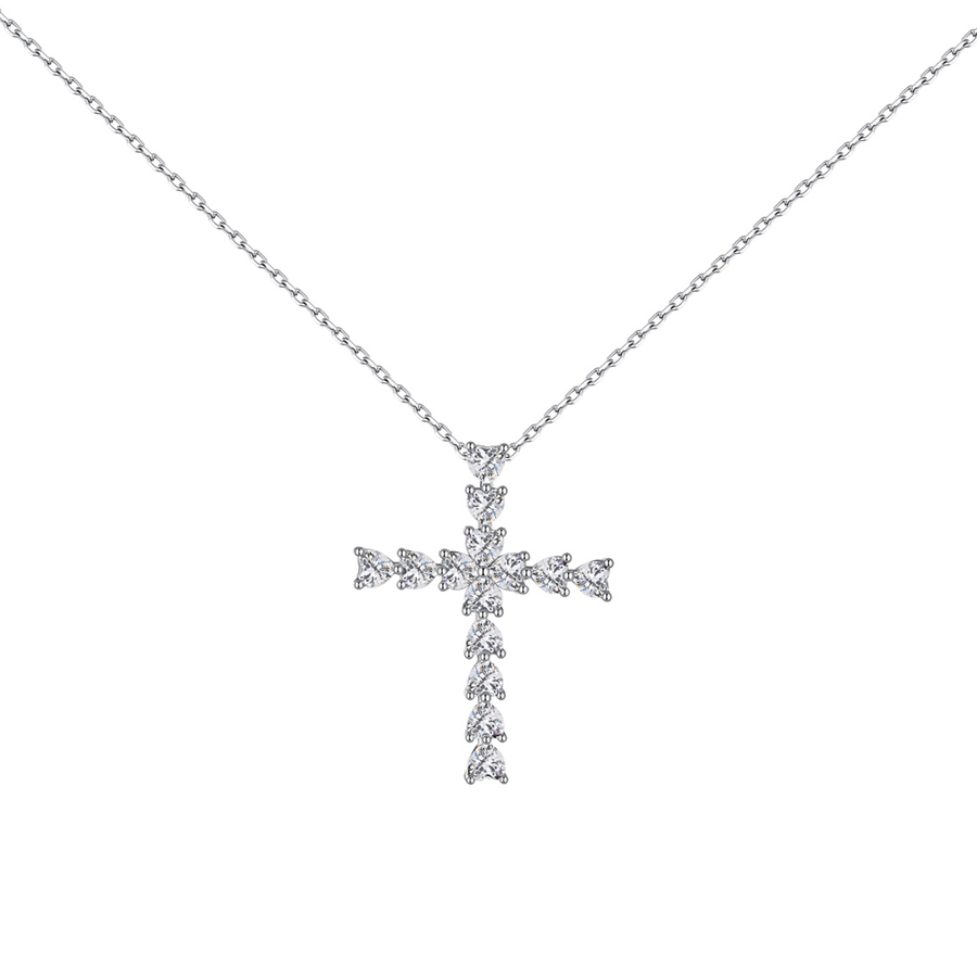 Emunah Cross Heart Pendant Necklace