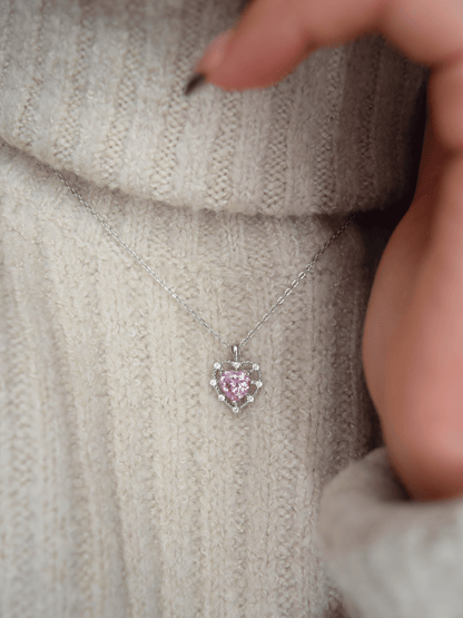 Bethel Pink Heart Pendant Necklace
