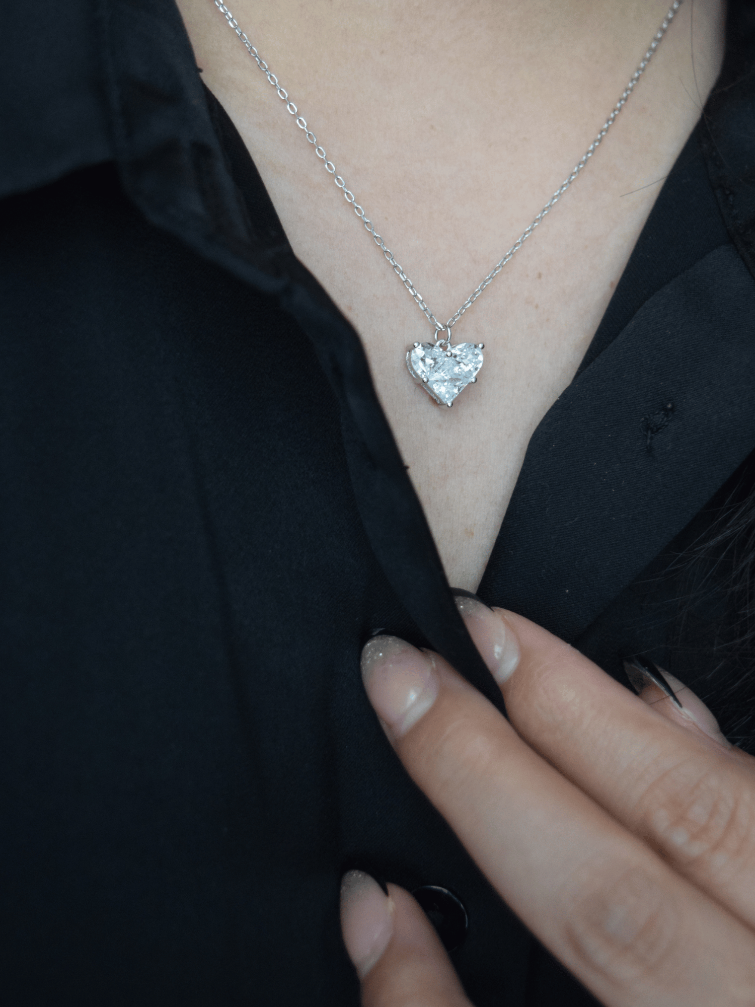 Micaiah herzförmige Zirkonia Halskette - Geonea