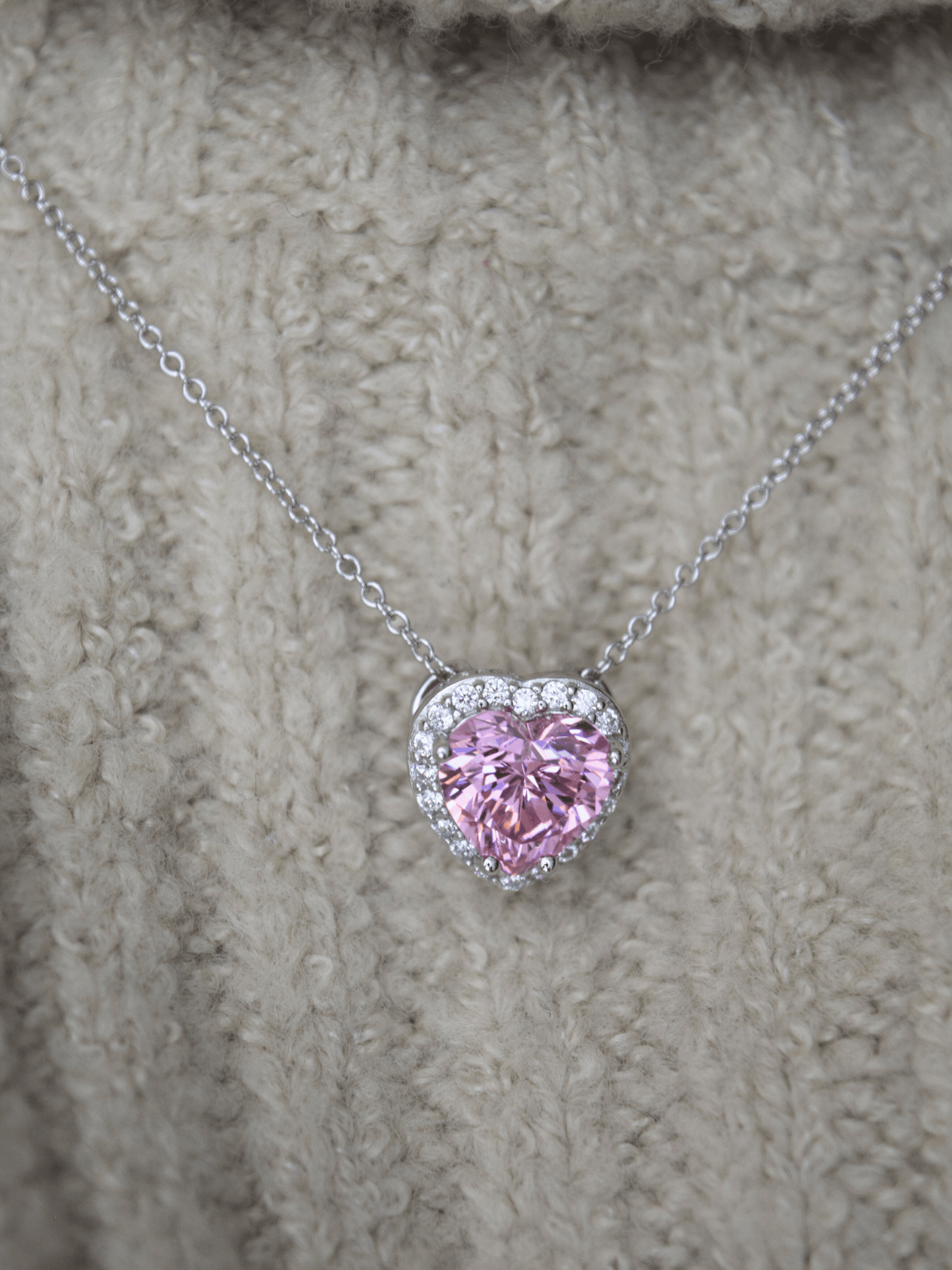 Leah Herz Zirkonia Halskette - Geonea