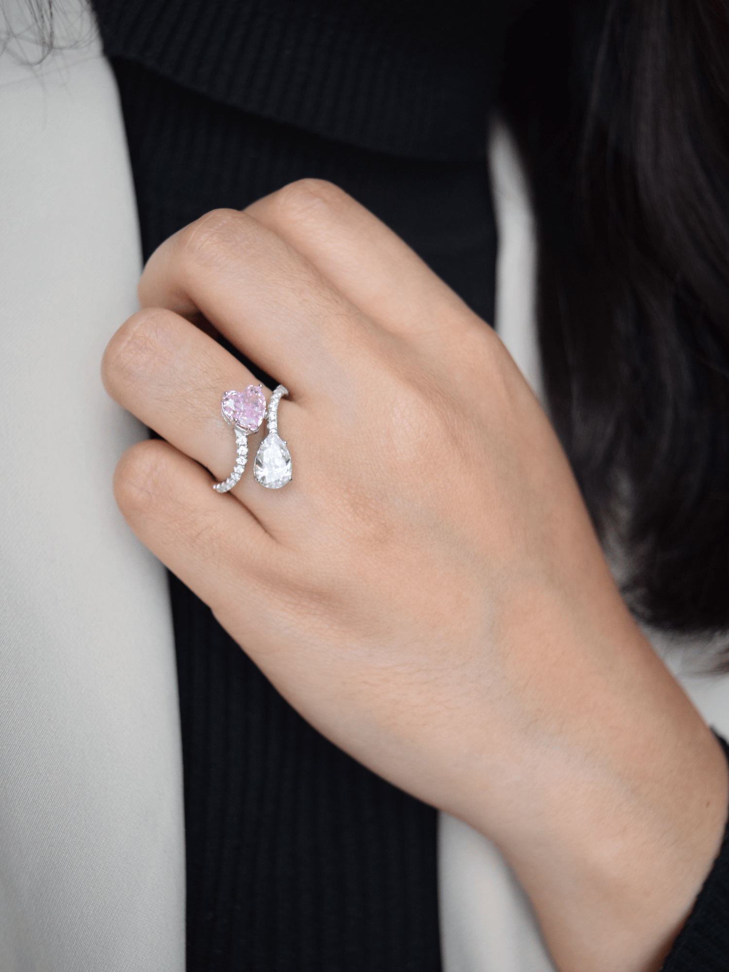 Hepzibah Herzring mit Zirkonia - Geonea