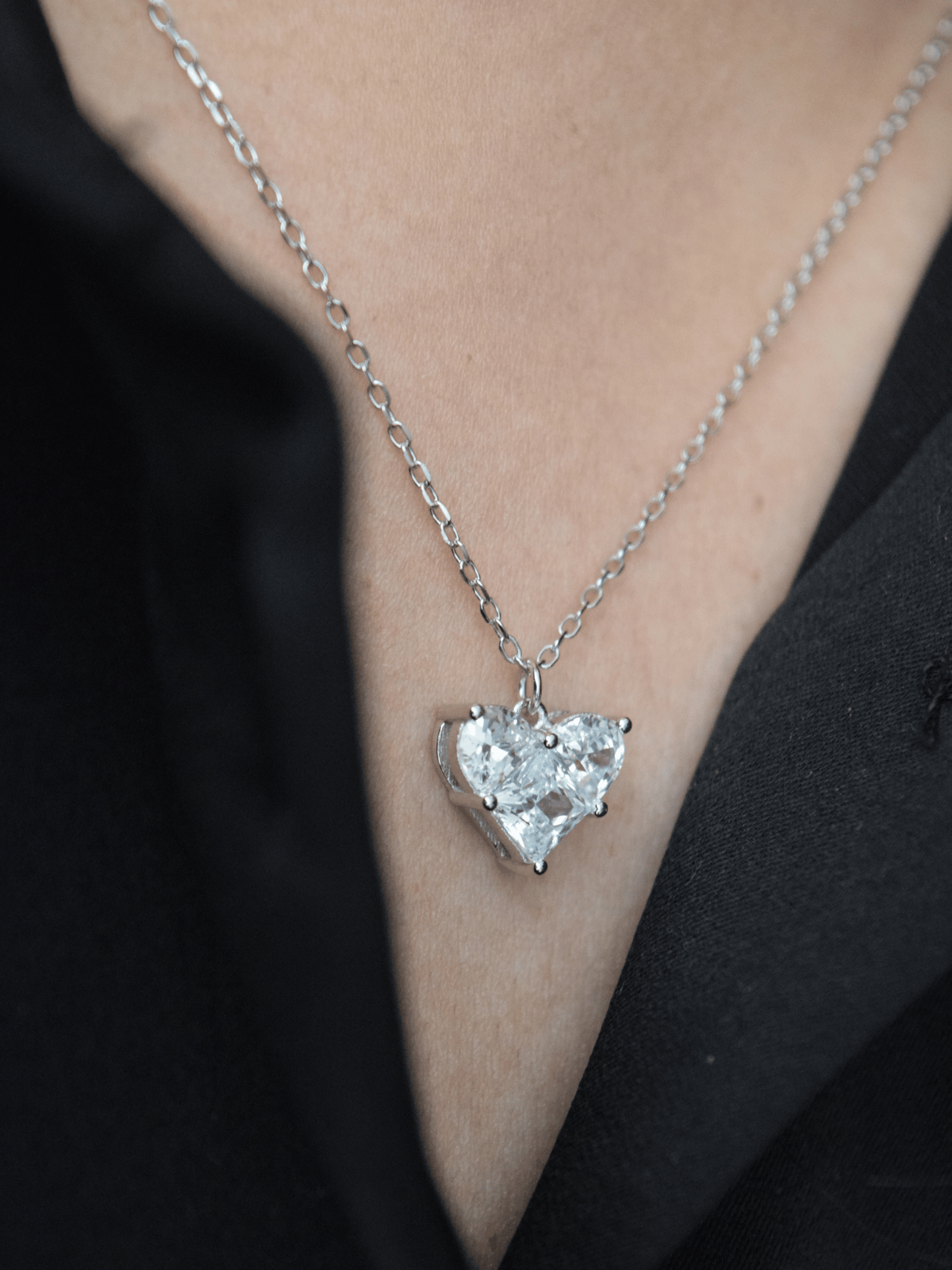 Micaiah herzförmige Zirkonia Halskette - Geonea