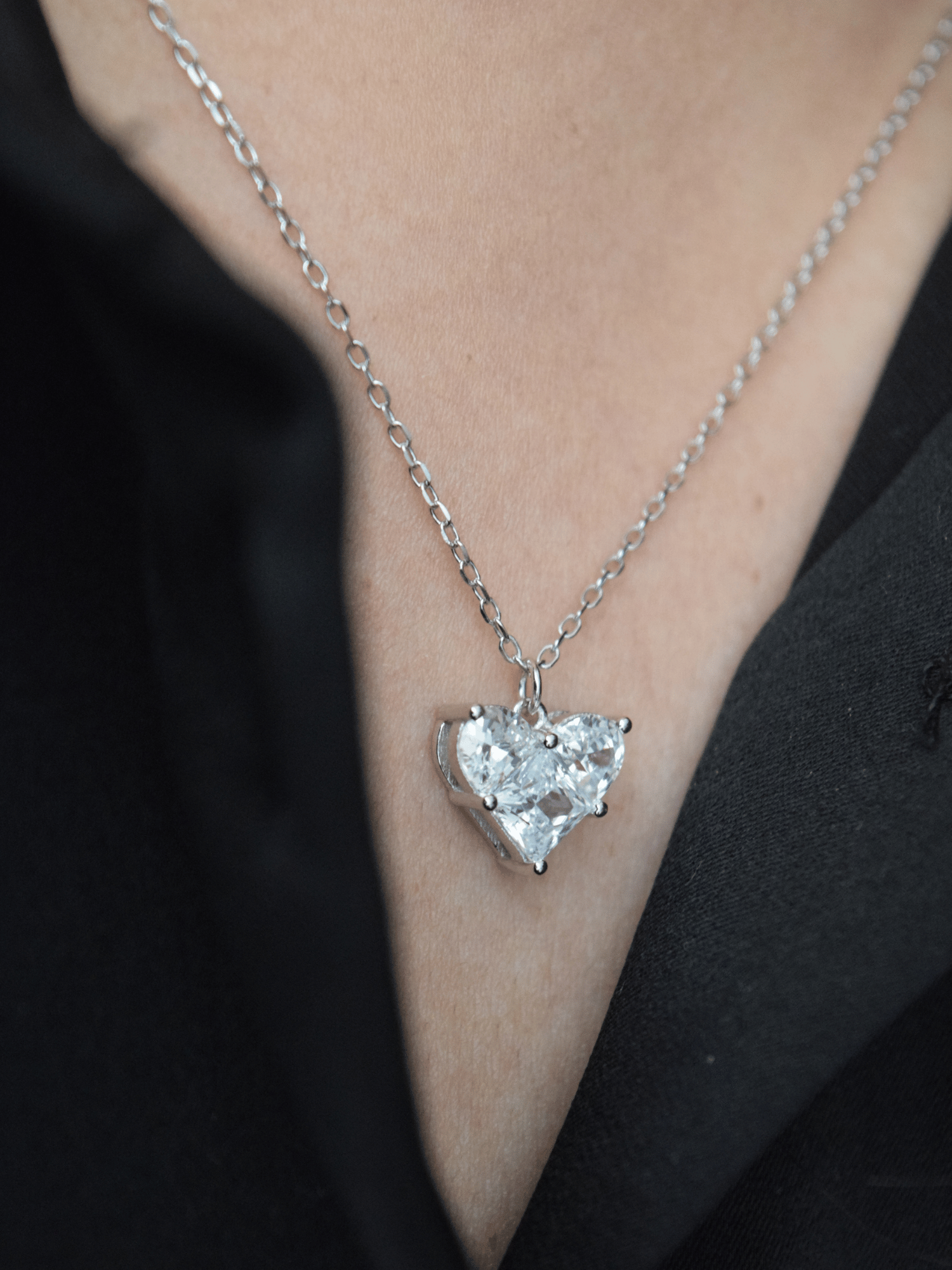 Micaiah herzförmige Zirkonia Halskette - Geonea