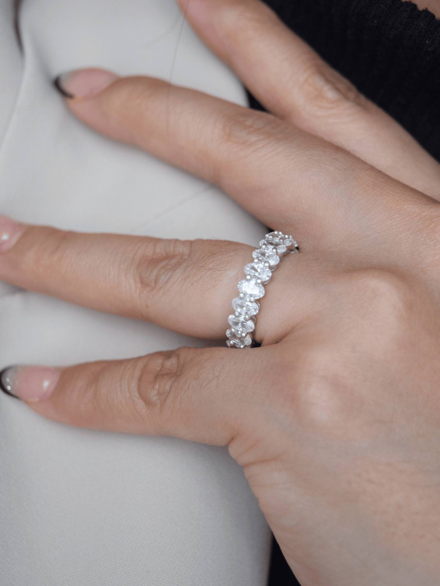 Zibiah Ring mit Baguette-Zirconia - Geonea
