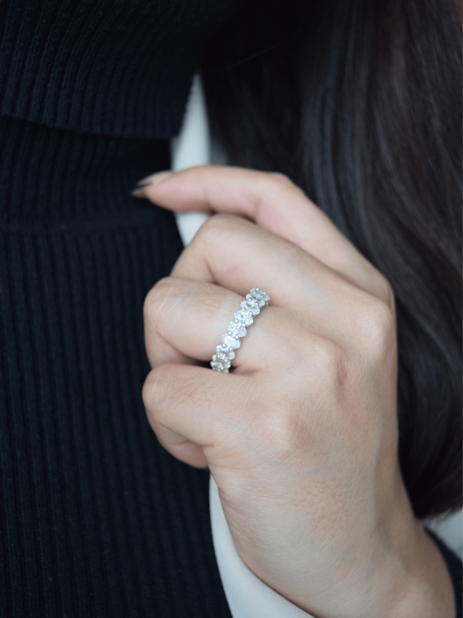 Zibiah Ring mit Baguette-Zirconia - Geonea