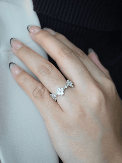 Havilah Blumen Kreuz Ring - Geonea