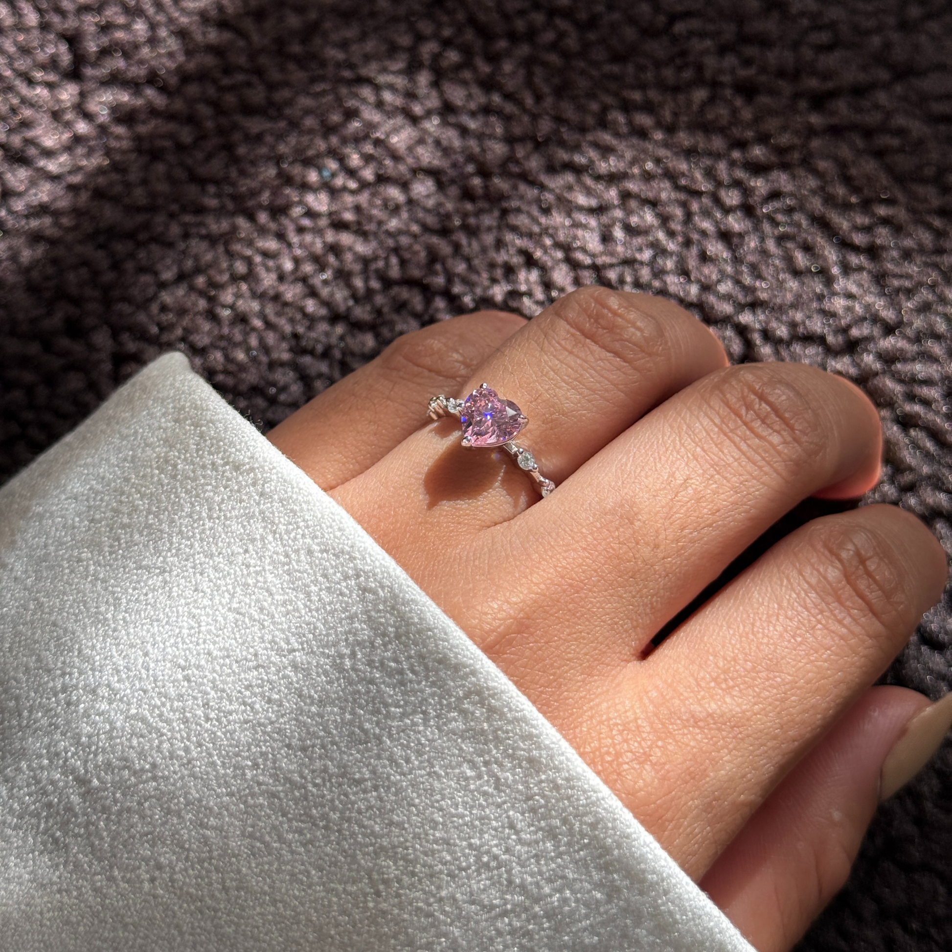 Nerissah Herzring mit Herz-Zirkonia - Geonea