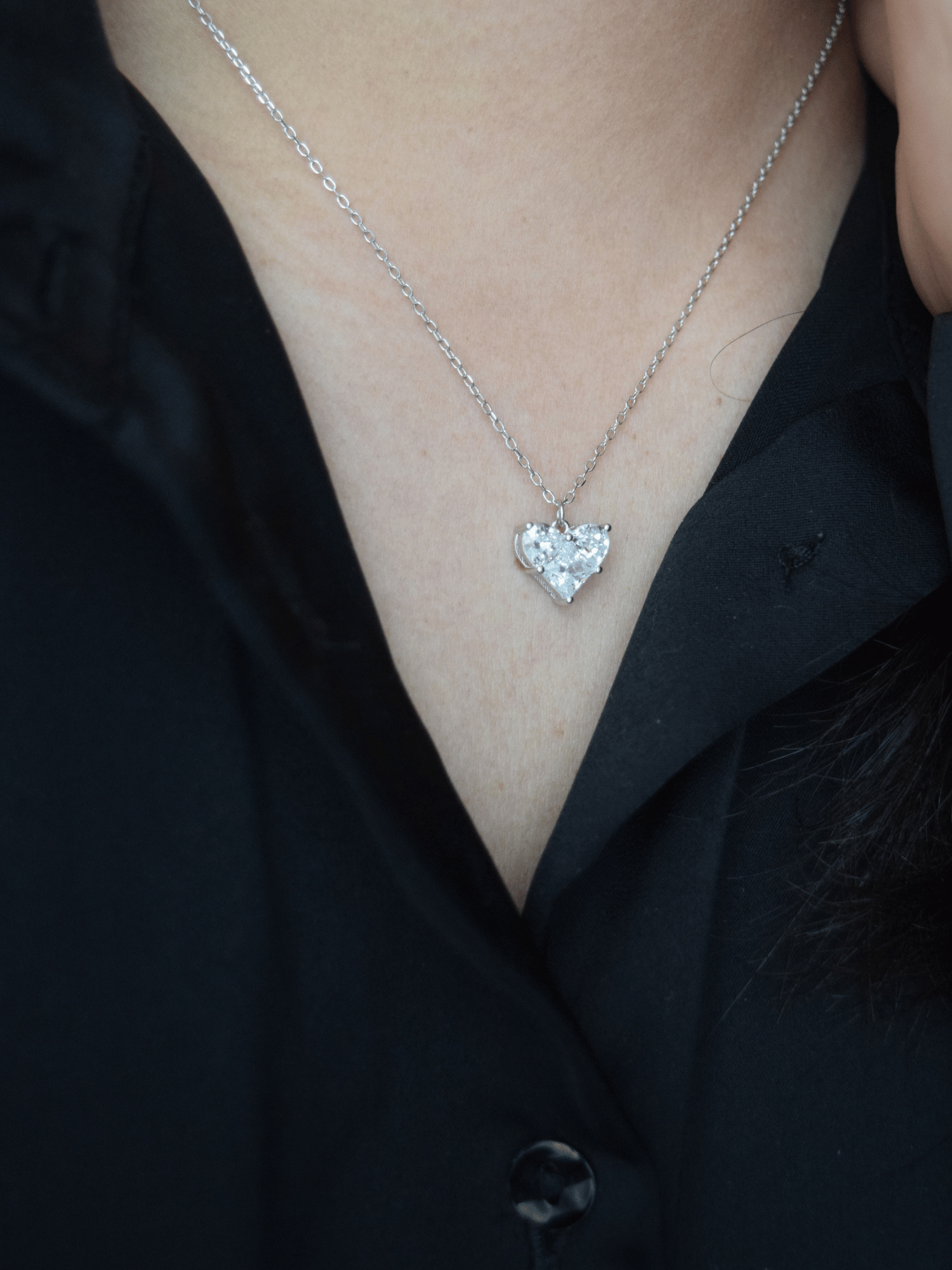 Micaiah herzförmige Zirkonia Halskette - Geonea