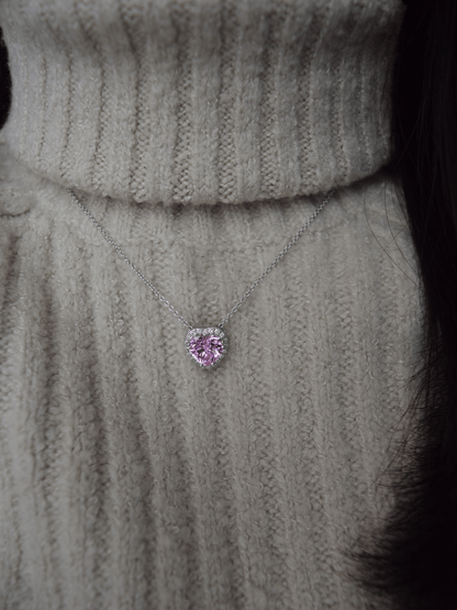 Leah Herz Zirkonia Halskette - Geonea