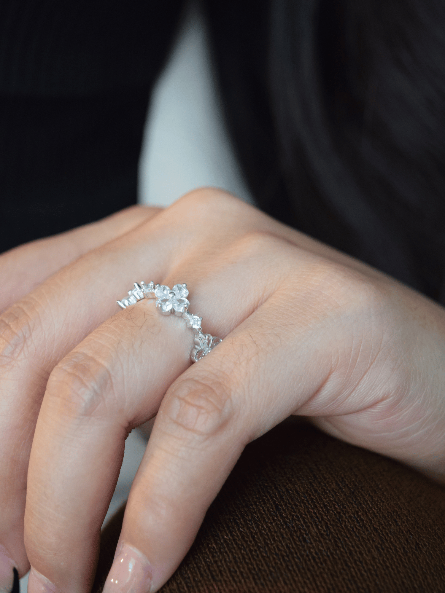 Havilah Blumen Kreuz Ring - Geonea