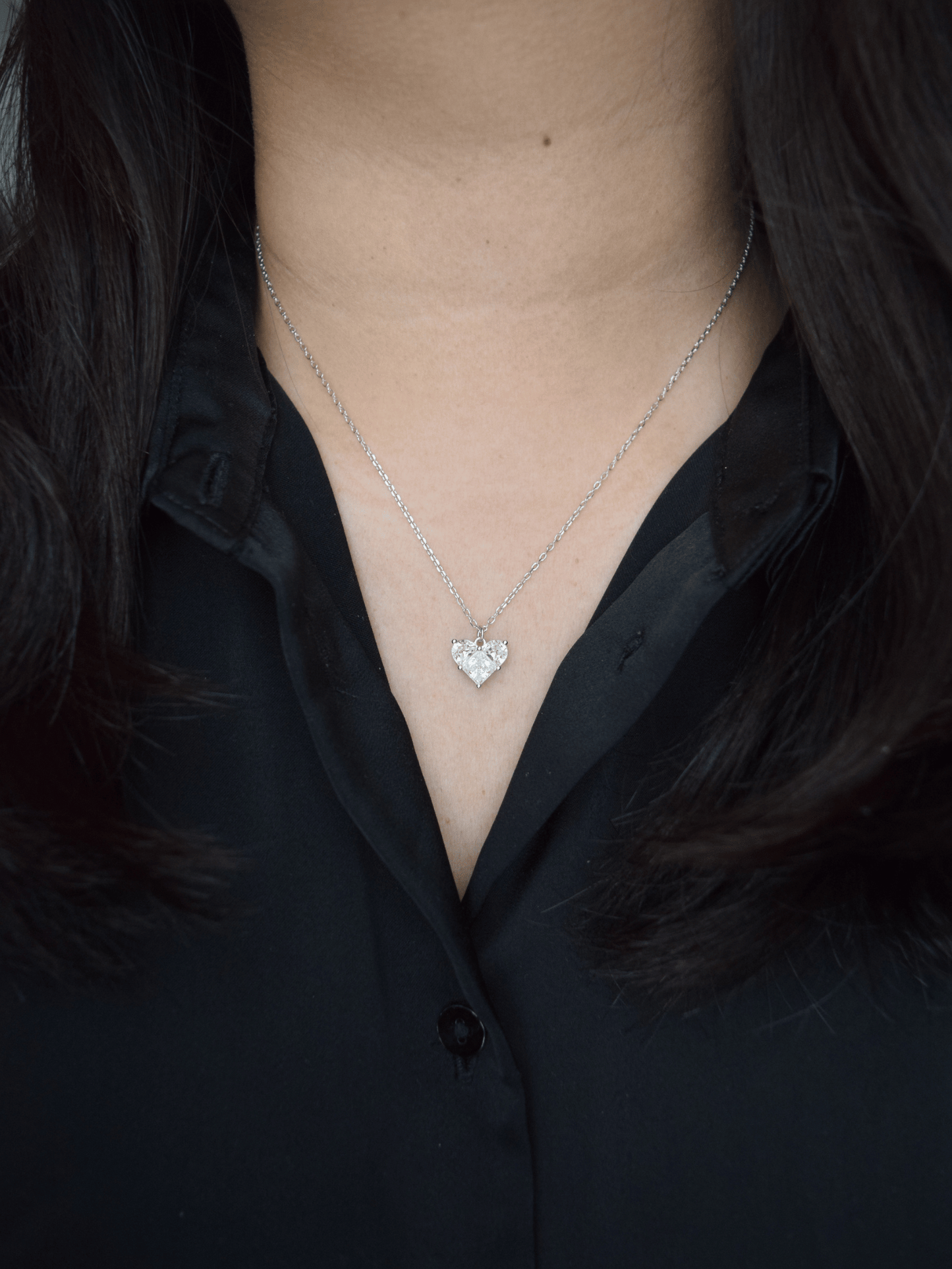 Micaiah herzförmige Zirkonia Halskette - Geonea