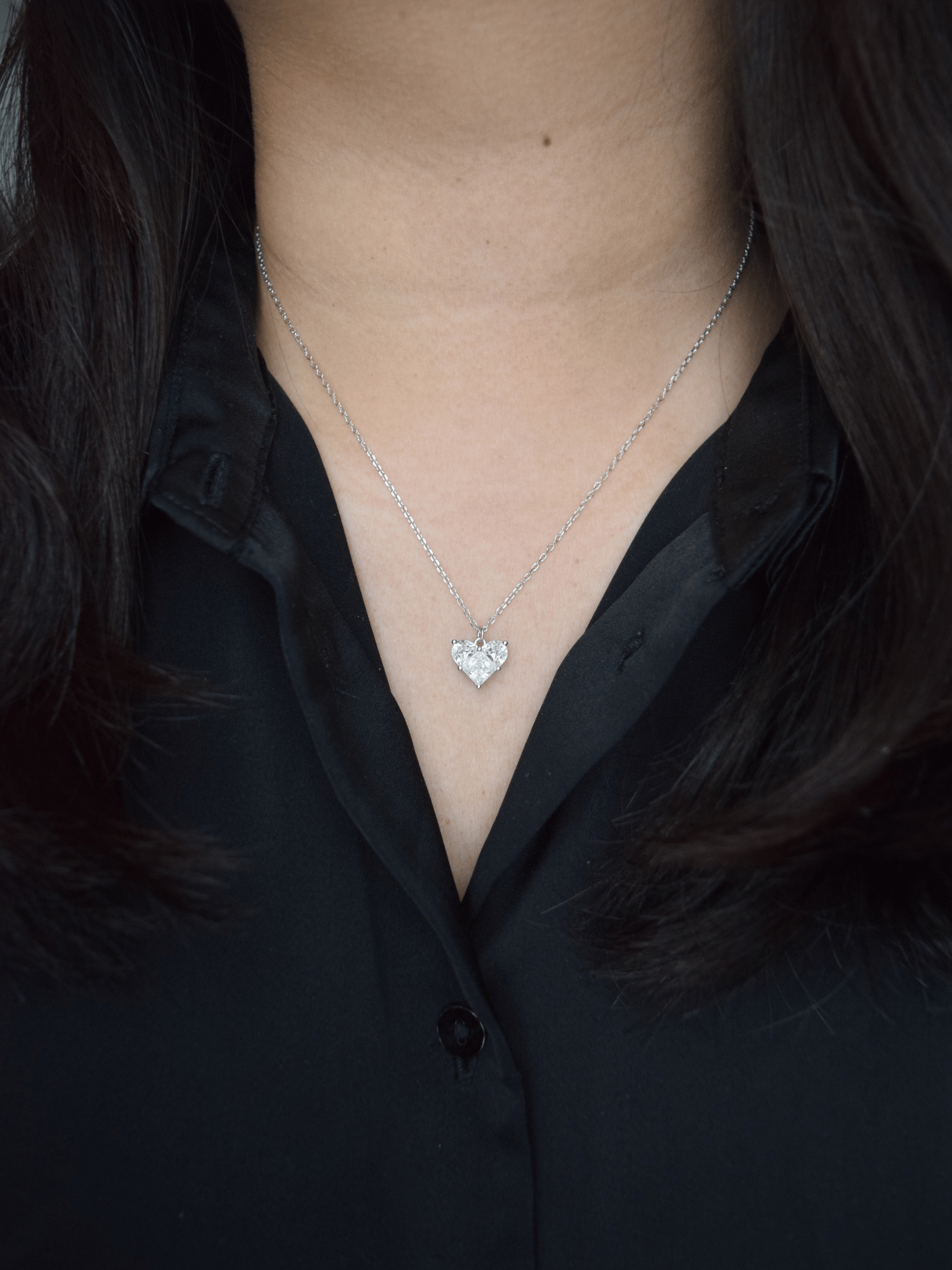 Micaiah herzförmige Zirkonia Halskette - Geonea