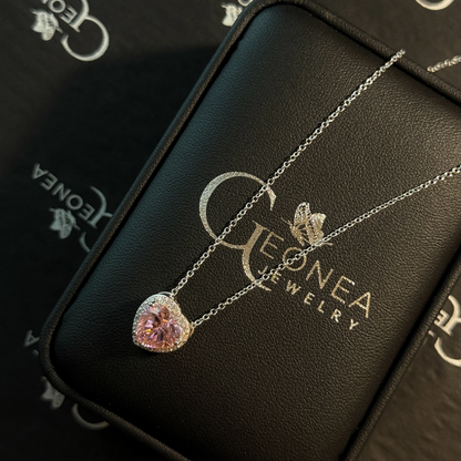 Leah Herz Zirkonia Halskette - Geonea