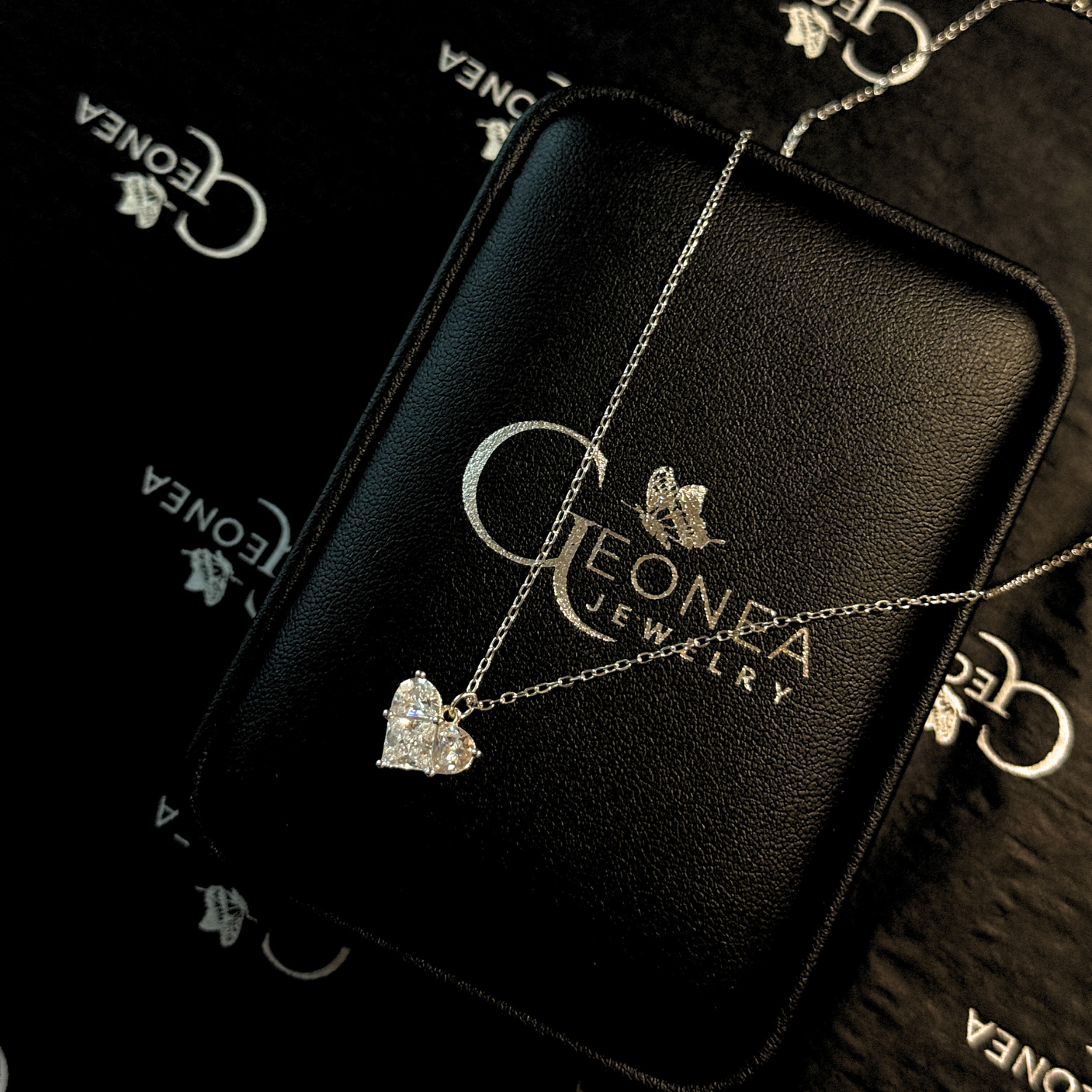 Micaiah herzförmige Zirkonia Halskette - Geonea