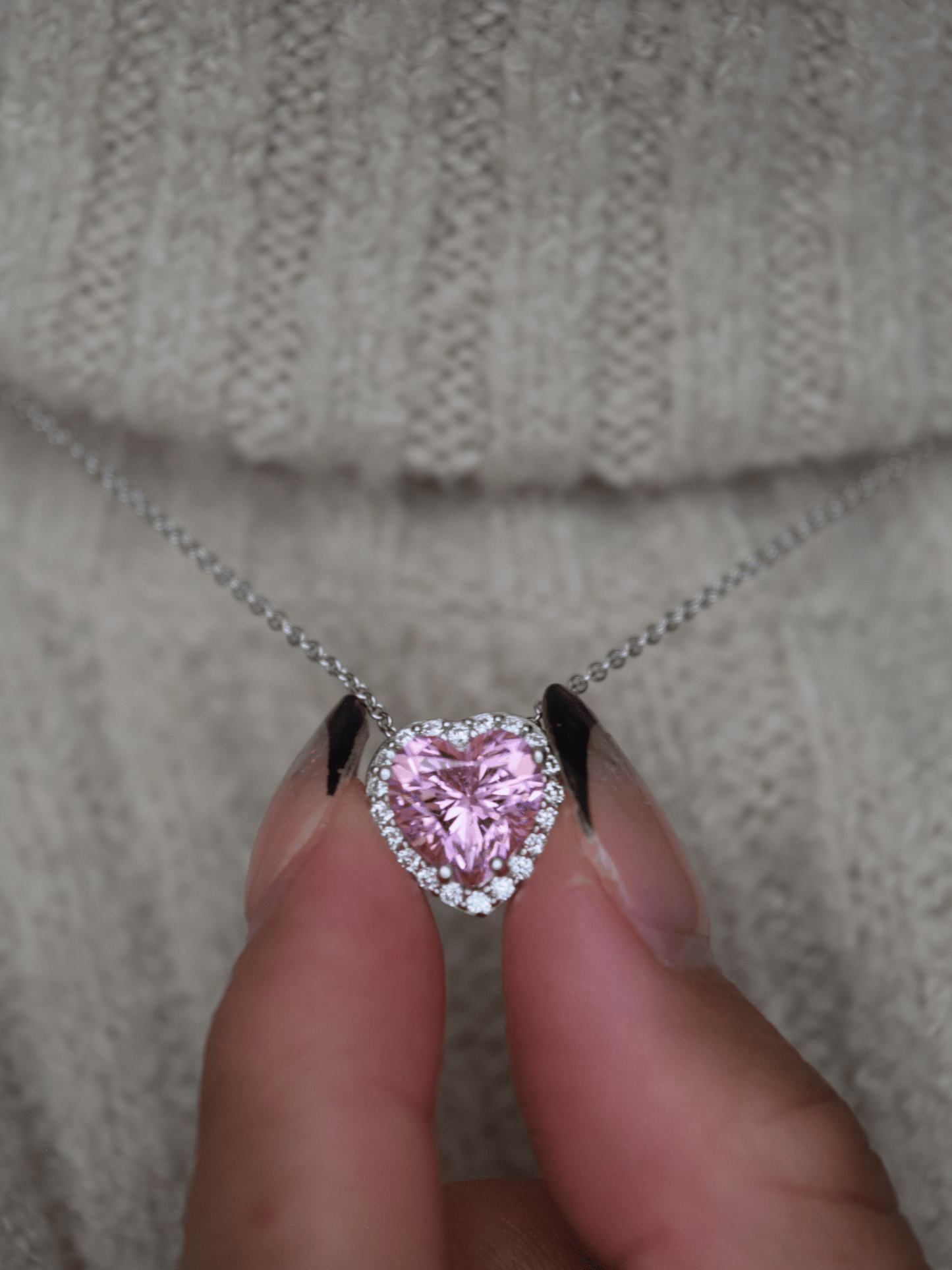 Leah Herz Zirkonia Halskette - Geonea