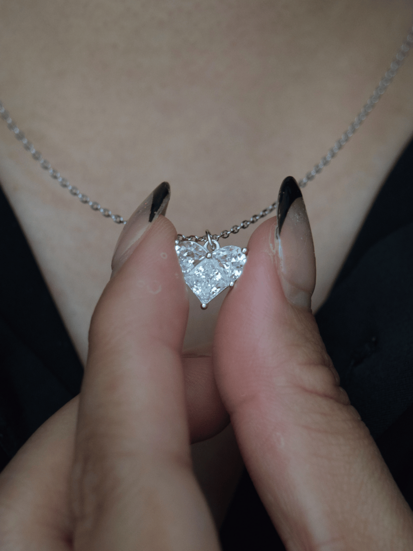 Micaiah herzförmige Zirkonia Halskette - Geonea