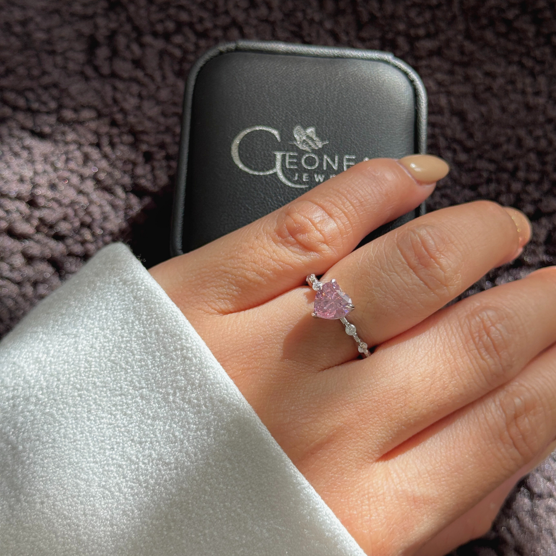 Nerissah Herzring mit Herz-Zirkonia - Geonea