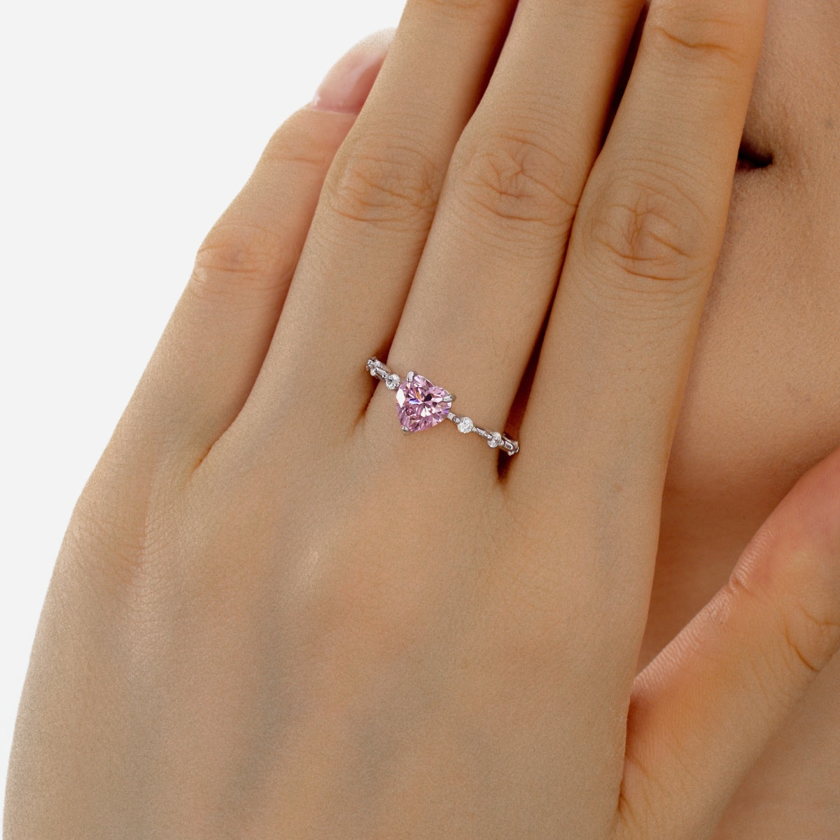 Nerissah Herzring mit Herz-Zirkonia - Geonea