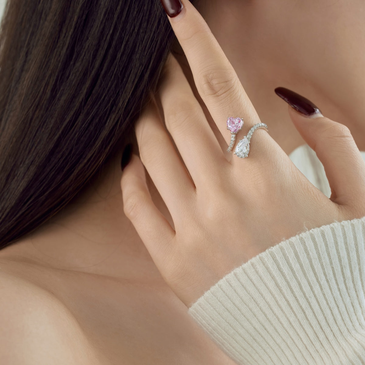 Hepzibah Herzring mit Zirkonia - Geonea