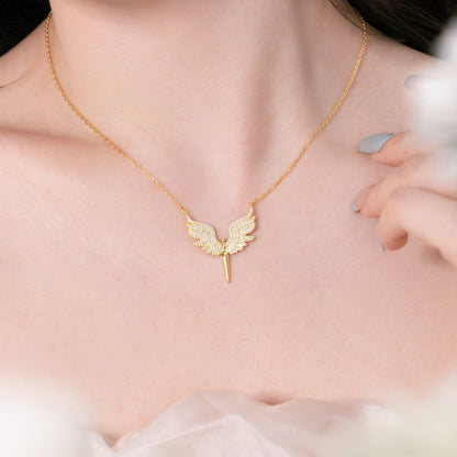 Engelsflügel Kette Connie - Gold