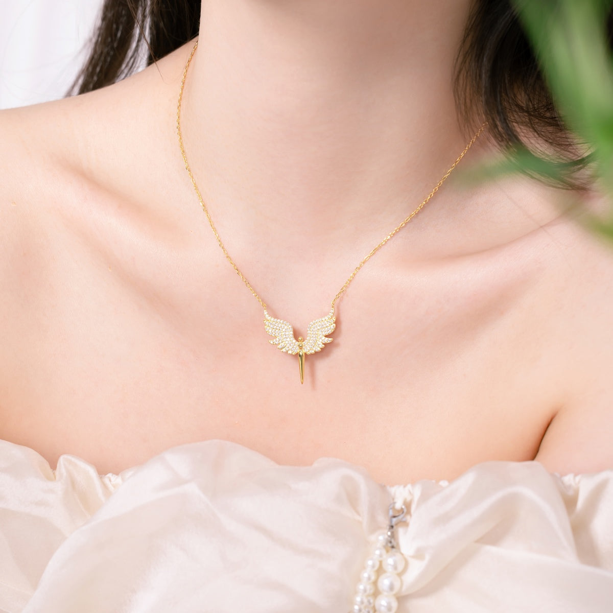 Engelsflügel Kette Connie - Gold