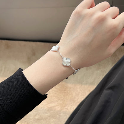 Kleeblatt Armband – Adira- Silber