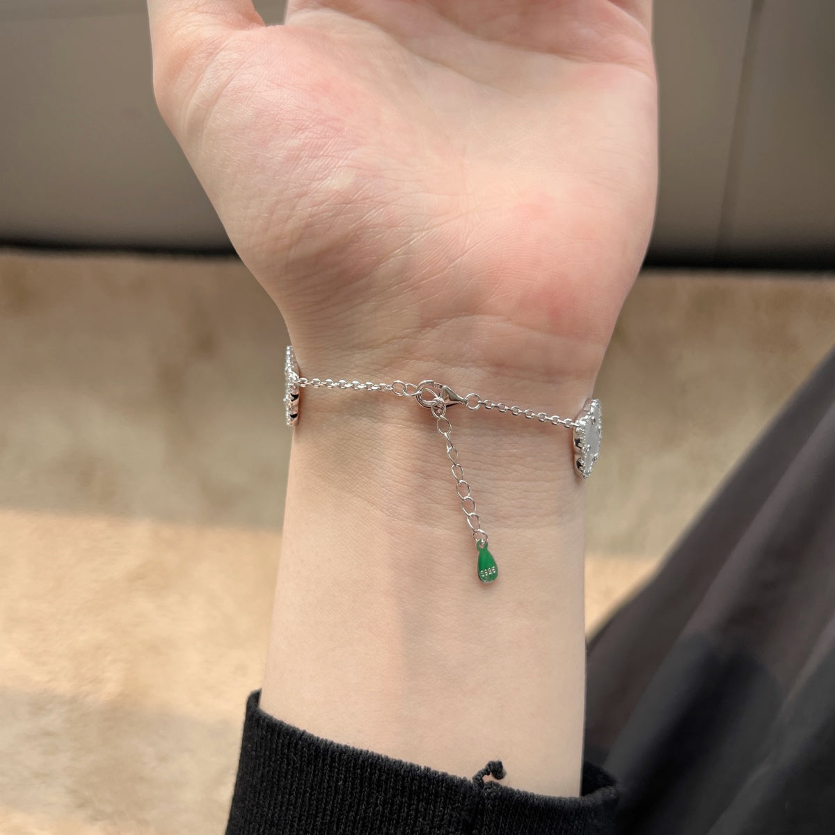 Kleeblatt Armband – Adira- Silber