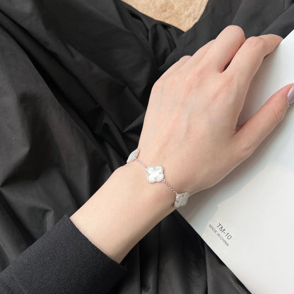 Kleeblatt Armband – Adira- Silber