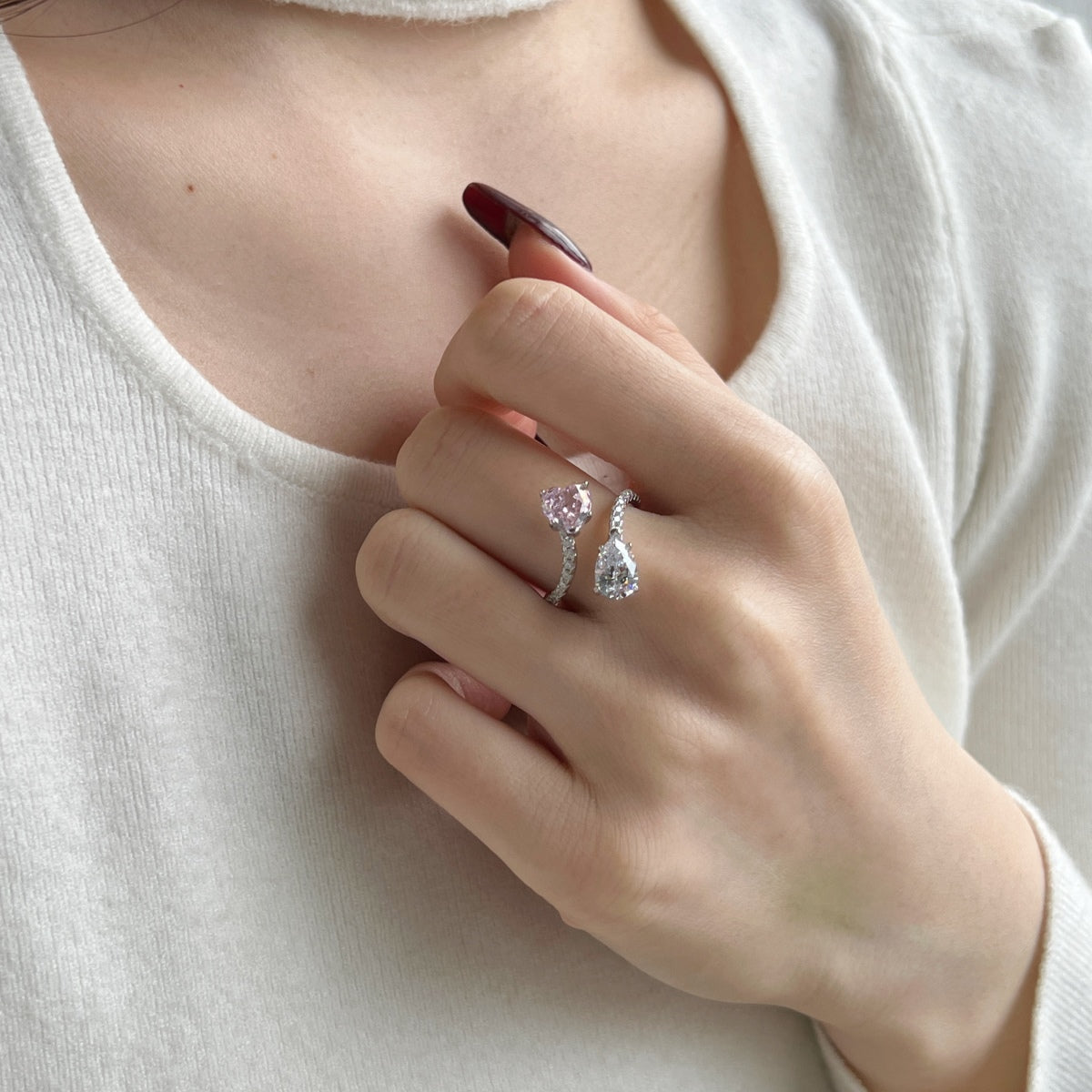 Hepzibah Herzring mit Zirkonia - Geonea