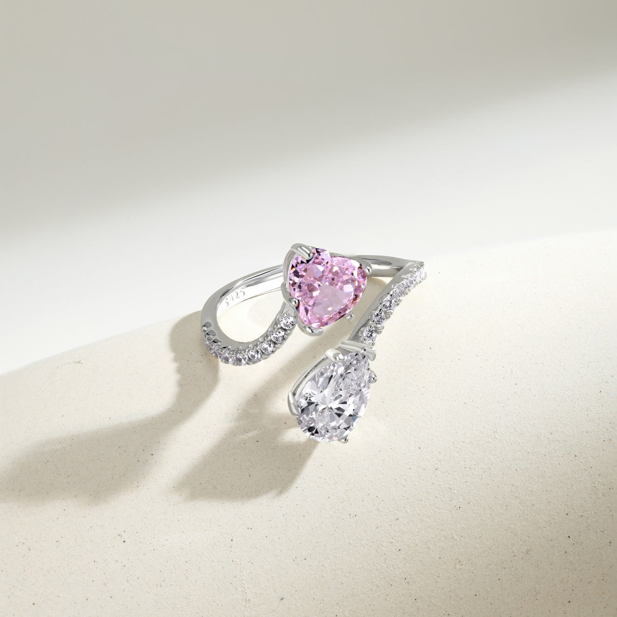 Hepzibah Herzring mit Zirkonia - Geonea