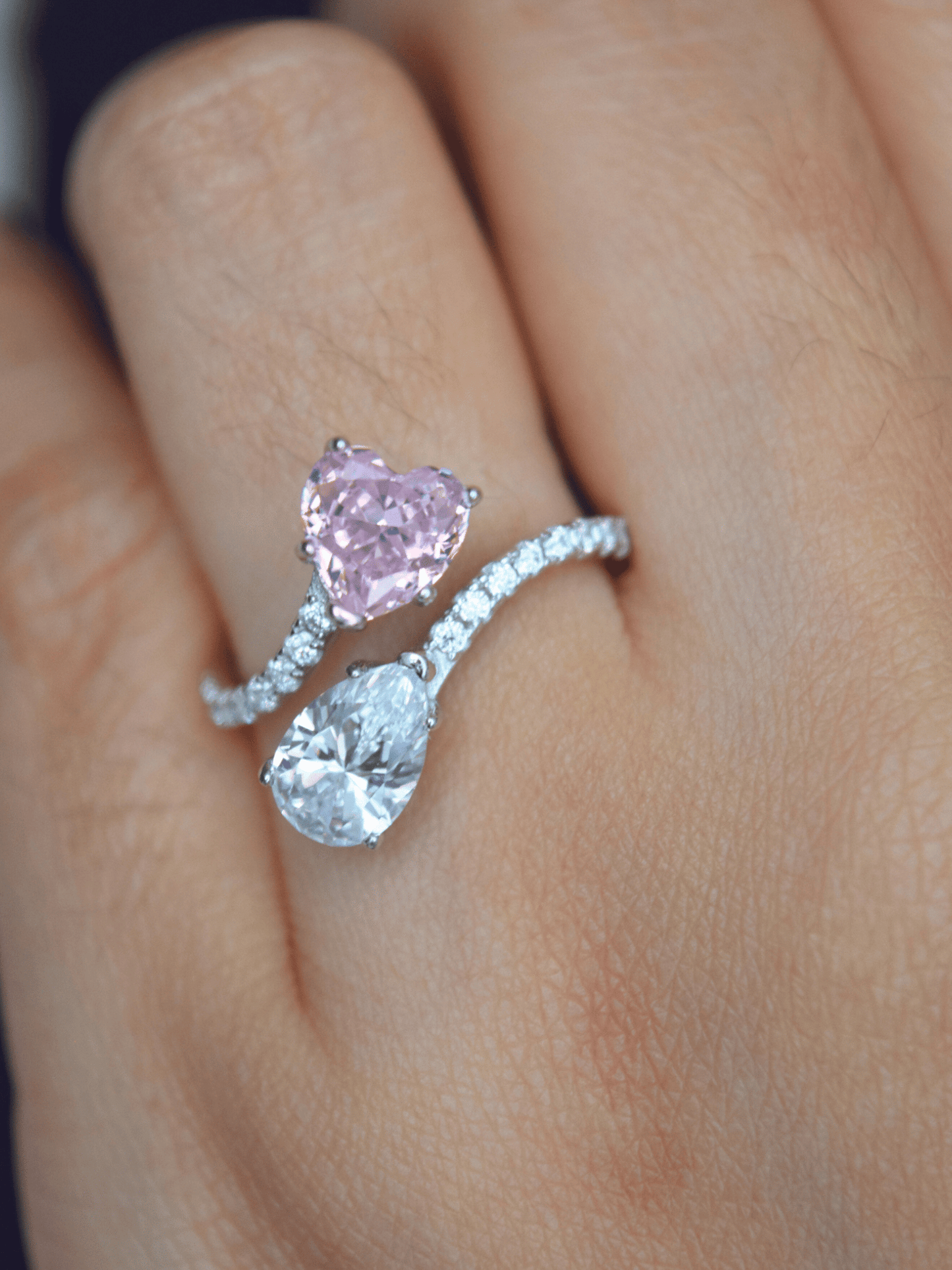 Hepzibah Herzring mit Zirkonia - Geonea