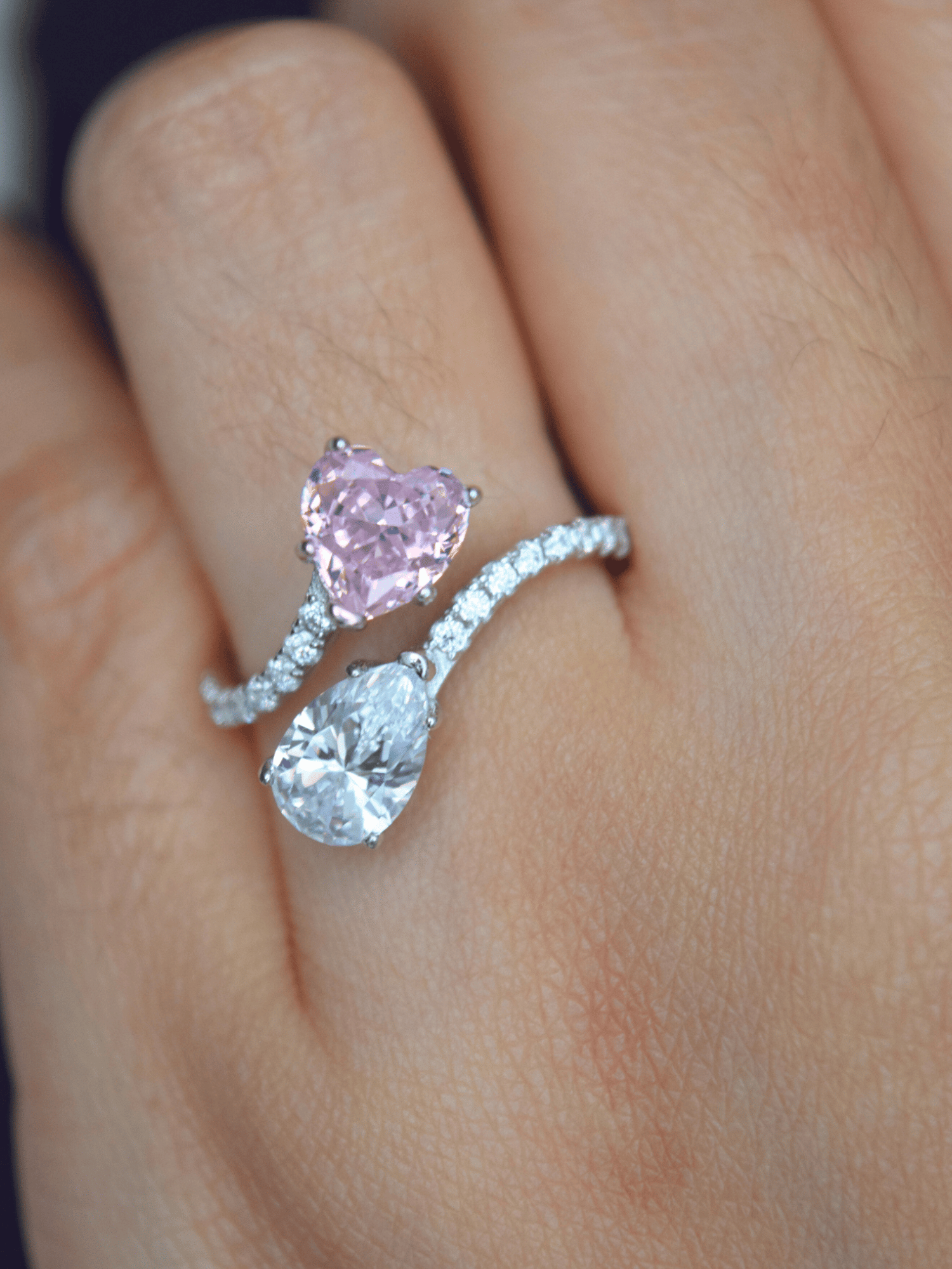 Hepzibah Herzring mit Zirkonia - Geonea