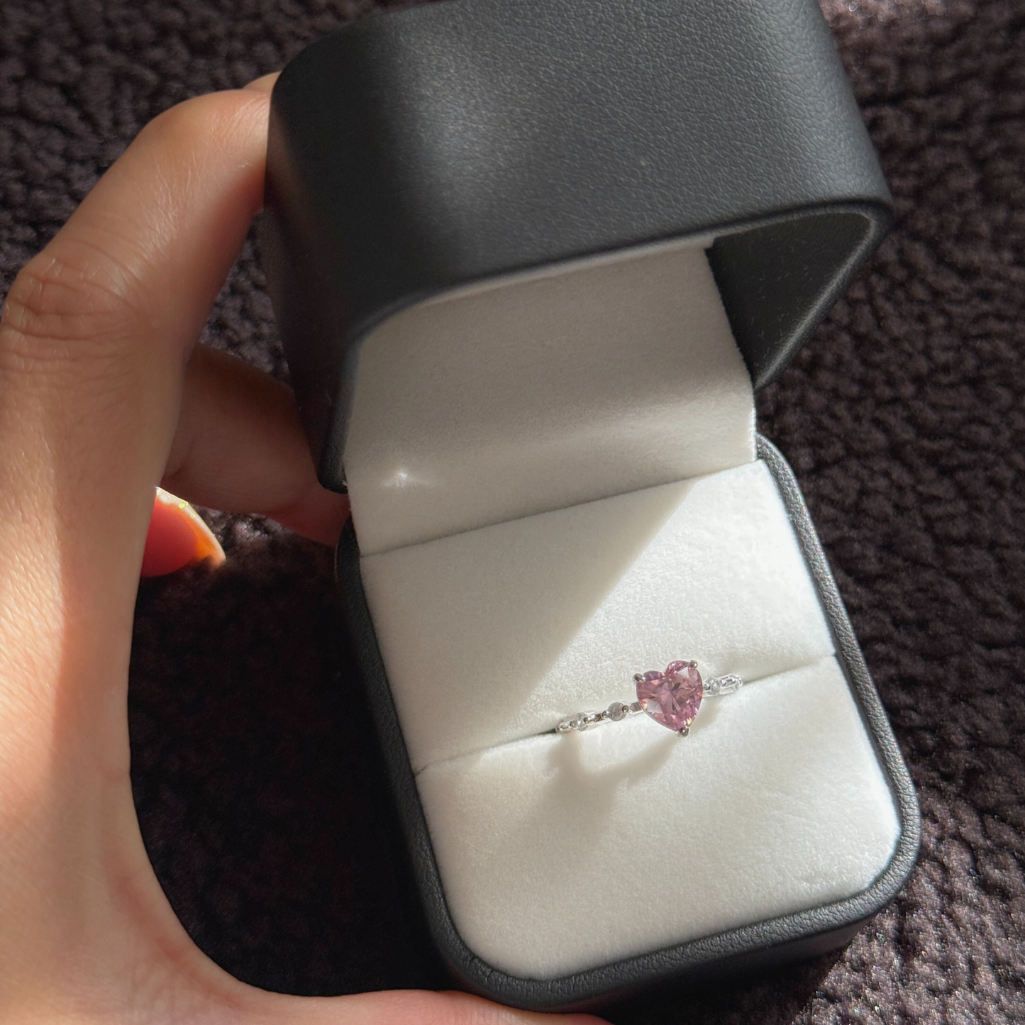 Nerissah Herzring mit Herz-Zirkonia - Geonea