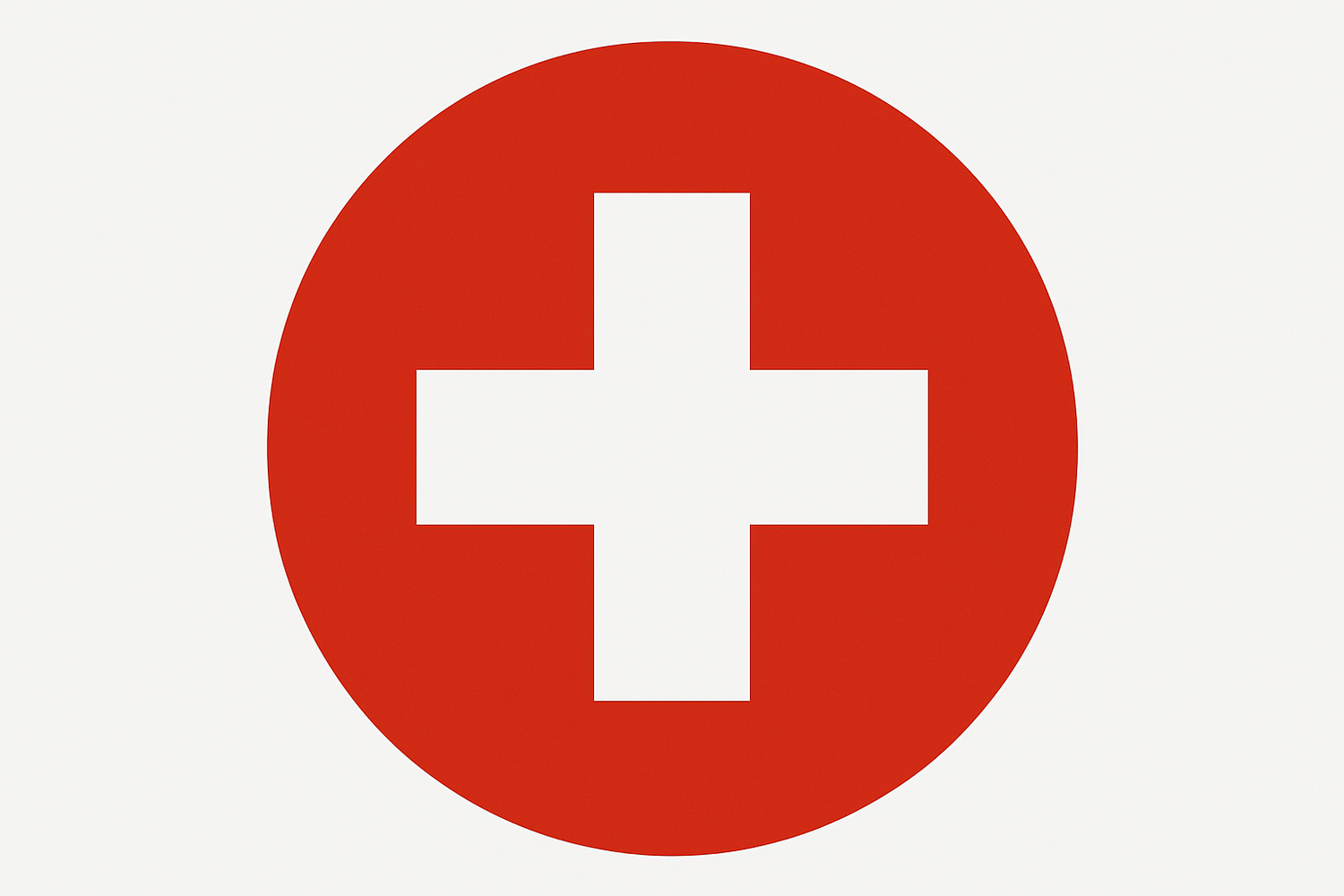can you make a swiss flag but in circle shape